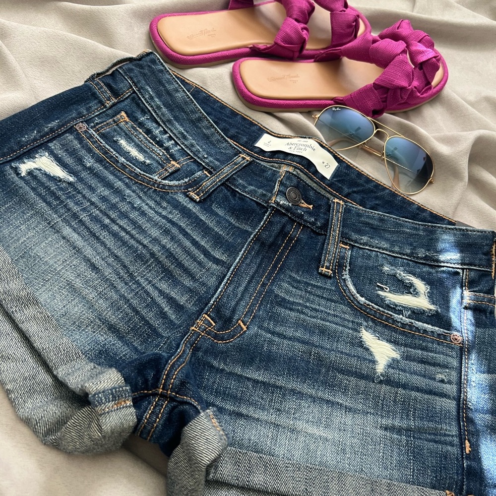 A&F low rise jean shorts